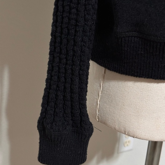 Free‎ People MOTO Black Studded Hoodie Jacket With Zipper Size Small - Picture 13 of 16